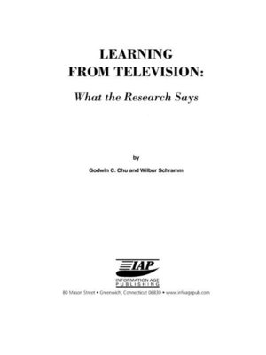 cover image of Learning from Television